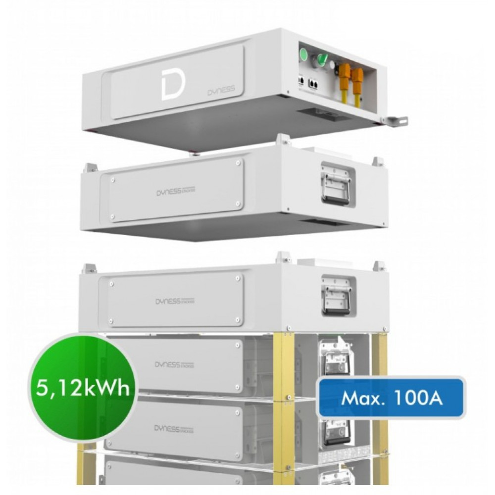 Аккумуляторная батарея модульная Dyness Stack100 S51100 5.12KWH 51.2V 100AH (составляющая комплекта) Аккумуляторная батарея модульная Dyness Stack100 S51100 5.12KWH 51.2V 100AH (составляющая комплекта)
