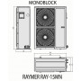 Тепловий насос повітря-вода on/off Raymer RAY-15MN (380V) 15 кВт моноблок