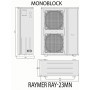 Тепловий насос повітря-вода on/off Raymer RAY-23MN (380V) 23 кВт моноблок