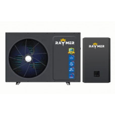 Тепловой насос воздух-вода Raymer RAY-10DS2-EVI 10 кВт, инвертор до -30 °C, сплит-система до 120 кв.м. 220V