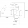 Кран-водонагреватель проточный LZ 3.0кВт 0.4-5бар для раковины гусак изогнутый длинный на гайке AQUATICA LZ-5A211W (9795013)