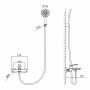 Змішувач для ванни Qtap Slavonice (з душовим гарнітуром) QTSLV259GMB48035 Gunmetal Black PVD