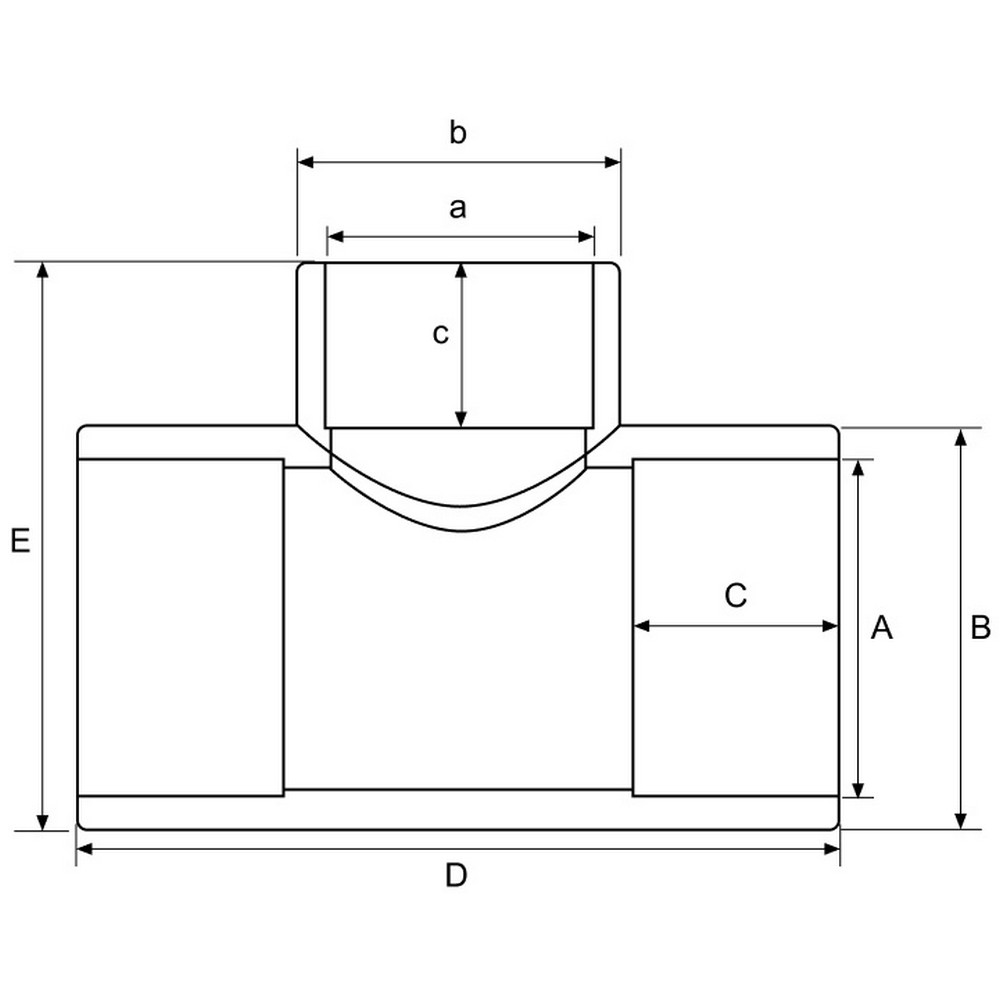 Трійник перехідний 90° ПВХ Hidroten 1002240, BP, d63 мм, 1 1/4"