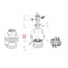 Дюзовая коробка 89012515 в комп-ке с трубой для Emaux MFV17/ 20/ 24/ 27A/ 27/31A/ 31/ 35