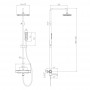 SISTEMA P система душова (термостат для ванни, верхній душ 246*170 мм ABS, ручний душ 53 мм 1 режим, темно-сірі лійки, шланг 160 см), cromo