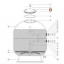 Верхня кришка для фільтрів Aquaviva D1050/1250/1400 мм