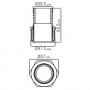 Соединитель шланга Emaux 91609010 с гайкой, с наружной резьбой (38 мм х1.5")