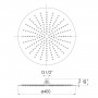 Душ верхнiй  400 мм ,2 мм, сталь