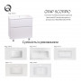 Комплект Qtap Scorpio 810х825х460 White тумба напольная + раковина врезная  QT1471TNВ8013080CW