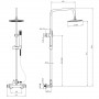 Душова система Piave з термостатичним змішувачем CORSO (9663400)