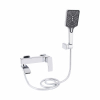 Смеситель для ванны Qtap Swan Cascada с поворотным изливом (c душевым гарнитуром) QTSWA260CRM45565 Chrome