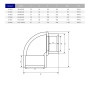 Коліно ПВХ Hidroten 1001605, редукційне, d50x50x40 мм