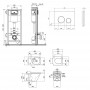 Набор Qtap инсталляция 3 в 1 Nest QT0133M425 с панелью смыва круглой QT0111M11112CRM + унитаз с сиденьем Tern QT1733052ERW