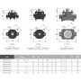 Адаптер под привод для шарового крана EFFAST BDRKITB10400 серия BK1, d40 мм