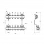Коллектор с расходомерами SD Forte 1" 7 выходов SF001W7