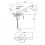 Смеситель для кухни Lidz Cosmos 003 (k40) LDCOS003CRM34868 Chrome