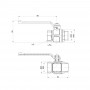 Кран кульовий Icma 1/2" прямий №350