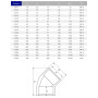 Коліно ПВХ Hidroten 1001141, 45°, d16 мм