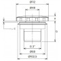 Форсунка стінова Flexinox 87198042 (4.5 м³/год) під лайнер, 2"