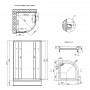 Набор Lidz душевая кабина Latwa SC90x90.SAT.MID.FR, стекло Frost 4 мм + поддон с панелью Kupala