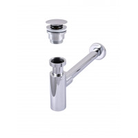 Сифон латунный с донным клапаном Globus Lux GSB-32-125-04A