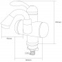 Кран-водонагреватель проточный LZ 3.0кВт 0.4-5бар для раковины гусак изогнутый на гайке AQUATICA LZ-5A111W (9795003)