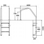 Лестница для бассейна Flexinox Overflow Special (5 ступеней), AISI-316L