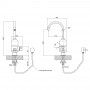 Проточний кран-водонагрівач кухонний для кухні Lidz Warm 056 LDWAR056WCR24984 White / Chrome