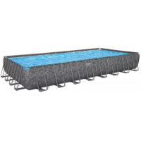 Каркасний басейн Bestway Grey 561KJ (956х488х132 см) з піщаним фільтром, тентом та драбиною