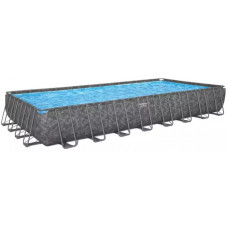 Каркасный бассейн Bestway Grey 561KJ (956х488х132 см) с песочным фильтром, тентом и лестницей