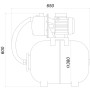 Насосна станція SAER TRX-4 PL ss - 50 л насос M-97-N PL нержавіюча сталь 0,55 кВт