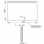 Дзеркало Qtap Mideya 1000х600 (DC-F609) з LED-підсвічуванням та антизапотіванням QT2078F609W