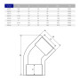 Коліно різьбове 45° ПВХ Hidroten 1002316, ВР/ВР, d2" 