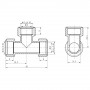 Тройник обжимной SD Forte 16 SF176W161616