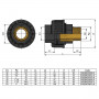 Муфта ПВХ Effast RGRBND050F.N переходная с наружной резьбой, латунь d50x1-1/2"