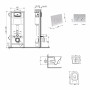 Готове рішення Qtap для ванної кімнати: підвісний унітаз Jay Ultra Quiet 520x360x320 + комплект інсталяції Nest 4 в 1 (кругла клавіша Satin)