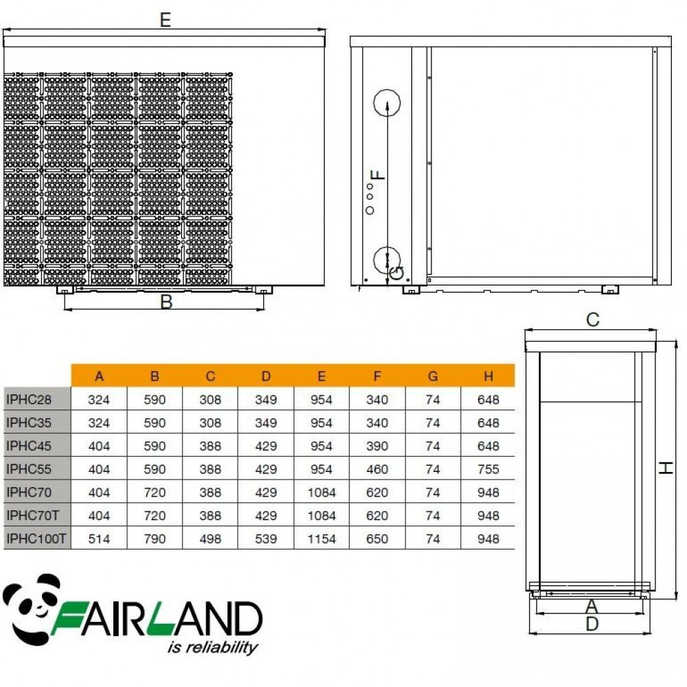 Тепловой инверторный для басейна насос Fairland IPHCR26 (10.5 кВт, WiFi)