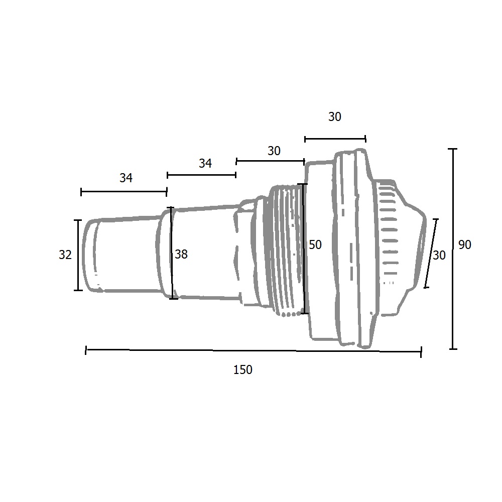 Форсунка стеновая Kokido Olimpic K004BU/W (серая)