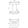 Гачок подвійний Globus Lux BS8415 чорний матовий SUS304