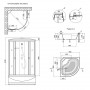 Lidz 4мм стеклянная дверь матовая Frost TANI SB90x90.HIGH.FR