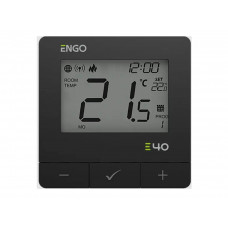 ENGO E40-230B - Программируемый интернет терморегулятор, три варианта подключения, чёрный
