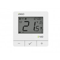 ENGO E40-BATW - Программируемый интернет терморегулятор ZigBee+868 МГц, беспров. подключ.,белый