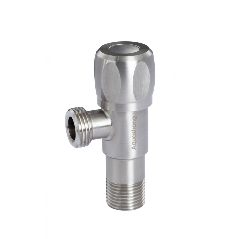  Кран угловой Aquastrong R7 M1/2 х M1/2 из нержавеющей стали