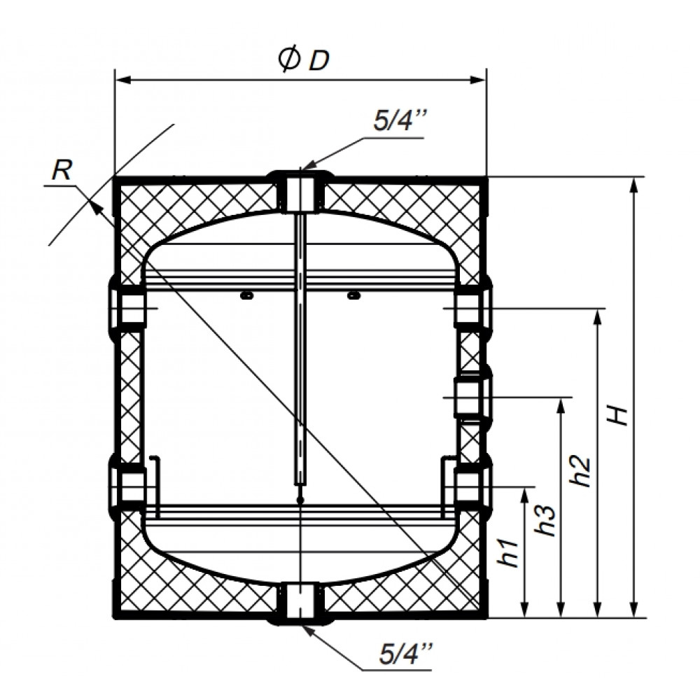 Буферна ємність КНТ НРТH-3-B-60-WP-PU
