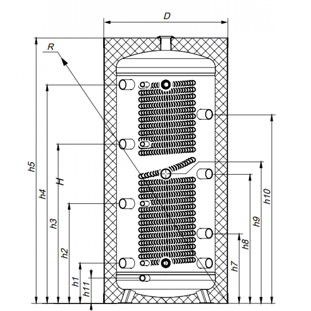 Буферная емкость КНТ HPh-B-10-300-GP-PU