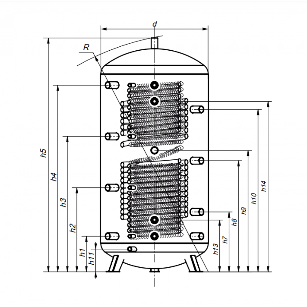 Буферная емкость КНТ HPh-C-20-800-GP-PS