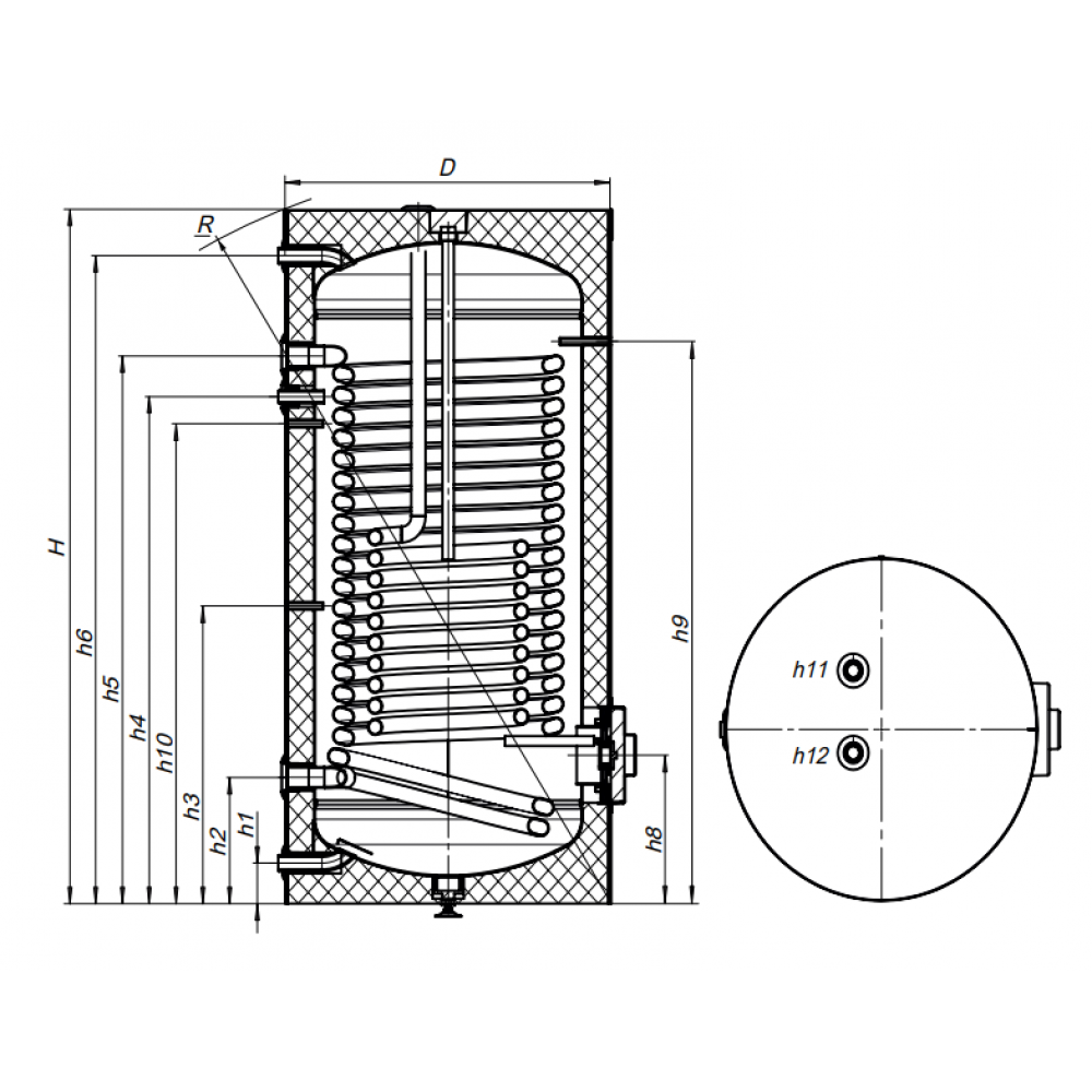 Водоногреватель КНТ ВТM-B-11-300-WP-PU